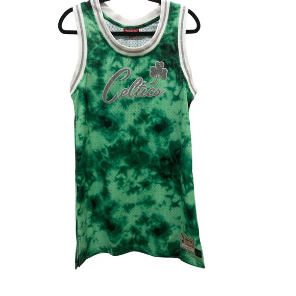 NEW Boston Celtics Mitchell & Ness Women's Hardwood Classics Galaxy Jersey Tank - Picture 2 of 5